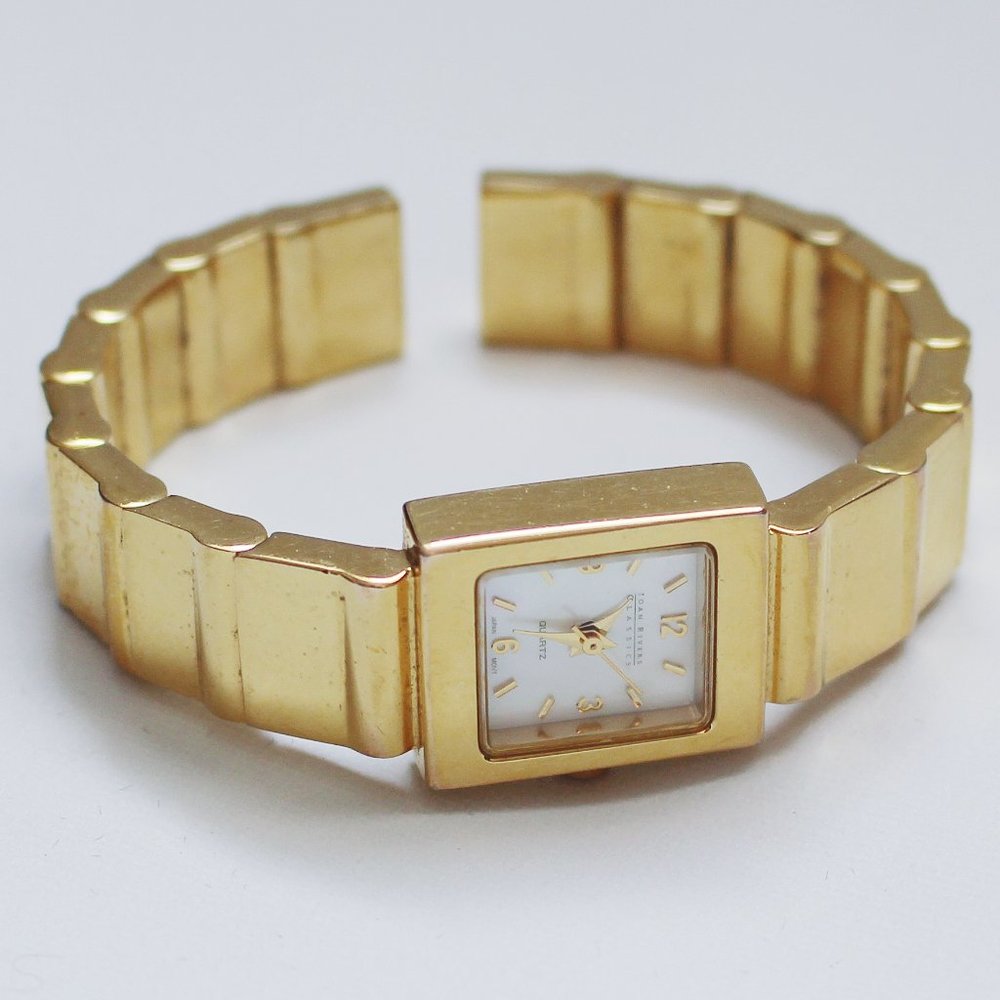 Joan Rivers Mirror Finish Bangle Watch